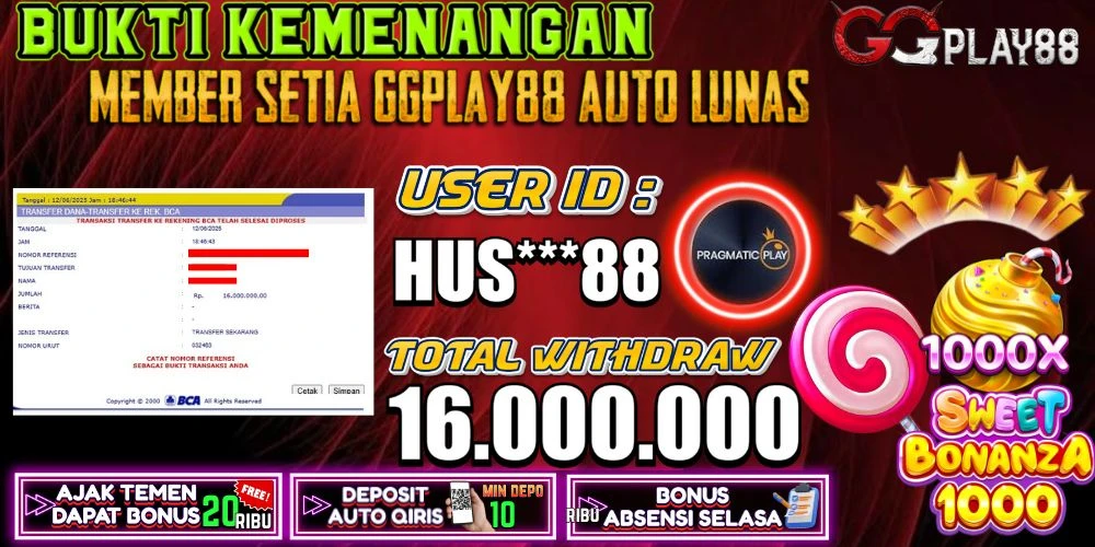 BUKTI WD SWEET BONANZA 1000 16JT