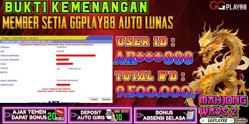 🎁BUKTI WITHDRAW PLAYER AKTIF HARI INI,, SELAMAT KEPADA PLAYER SETIA GGPLAY88 🎁