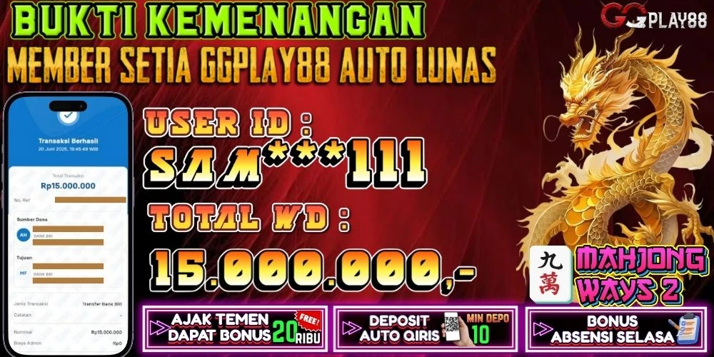 🎁BUKTI WITHDRAW PLAYER AKTIF HARI INI,, SELAMAT KEPADA PLAYER SETIA GGPLAY88 🎁