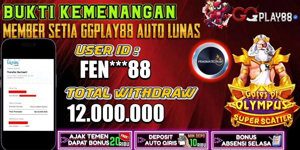 BUKTI KEMENANGAN GATES OF OLYMPUS SUPER SCATTER