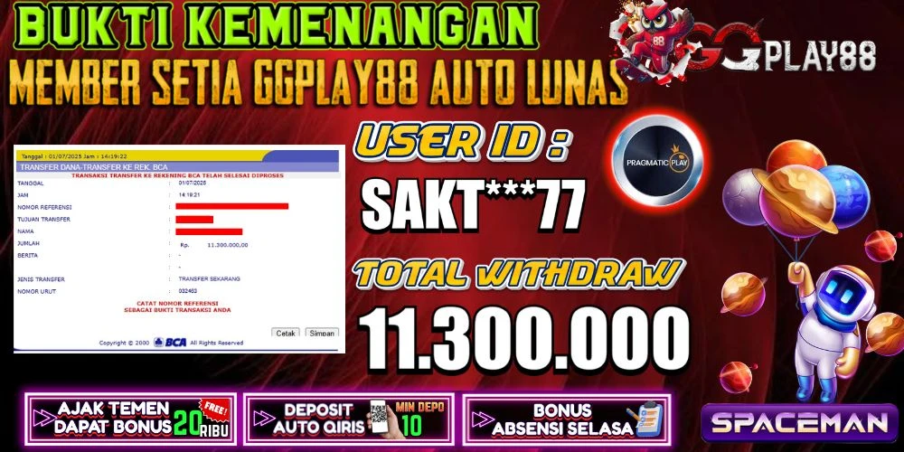 BUKTI KEMENANGAN SPACEMAN PRAGMATIC